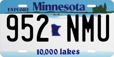 MN license plate 952NMU