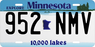 MN license plate 952NMV