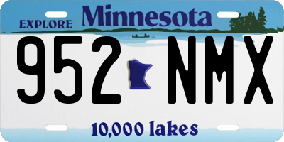 MN license plate 952NMX