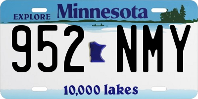 MN license plate 952NMY