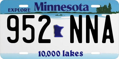 MN license plate 952NNA