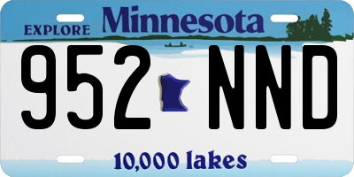 MN license plate 952NND