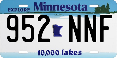 MN license plate 952NNF