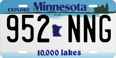 MN license plate 952NNG