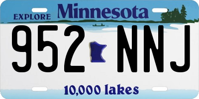 MN license plate 952NNJ