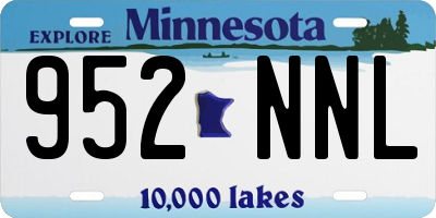 MN license plate 952NNL