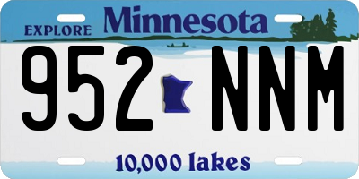 MN license plate 952NNM