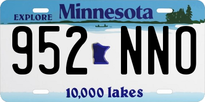 MN license plate 952NNO