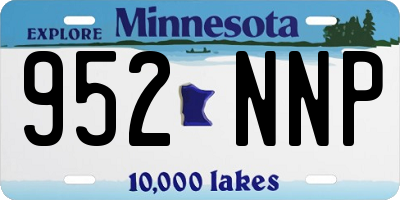 MN license plate 952NNP