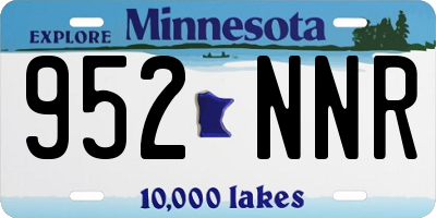 MN license plate 952NNR