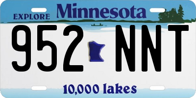 MN license plate 952NNT