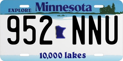 MN license plate 952NNU