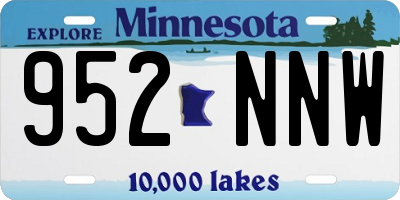 MN license plate 952NNW