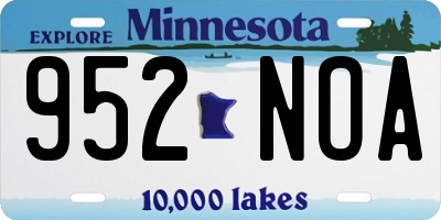MN license plate 952NOA