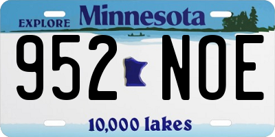 MN license plate 952NOE