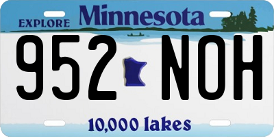 MN license plate 952NOH