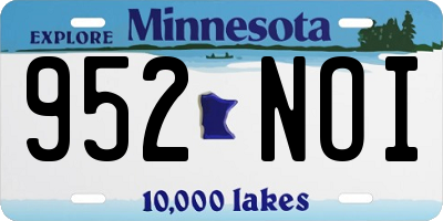 MN license plate 952NOI