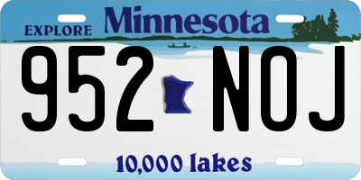 MN license plate 952NOJ