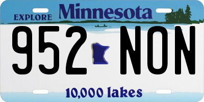 MN license plate 952NON
