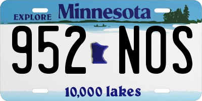 MN license plate 952NOS