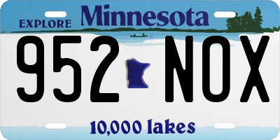 MN license plate 952NOX