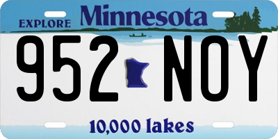 MN license plate 952NOY