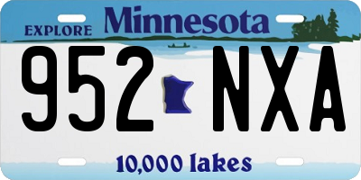 MN license plate 952NXA