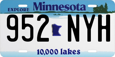 MN license plate 952NYH