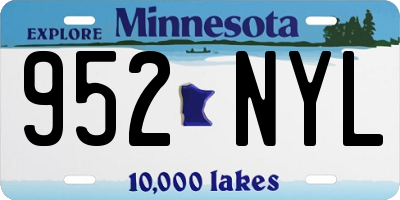 MN license plate 952NYL