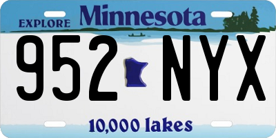 MN license plate 952NYX