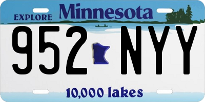 MN license plate 952NYY