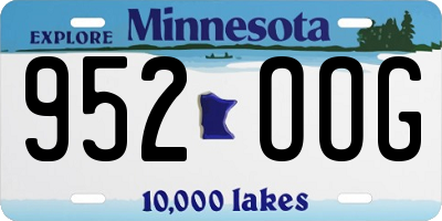 MN license plate 952OOG