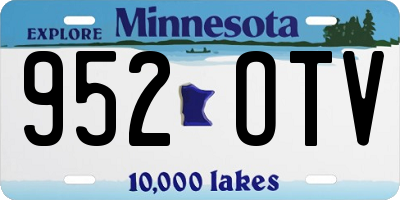 MN license plate 952OTV