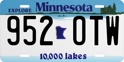 MN license plate 952OTW