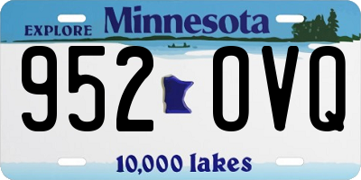 MN license plate 952OVQ