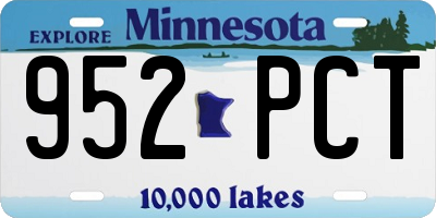 MN license plate 952PCT