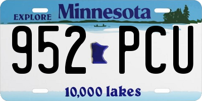 MN license plate 952PCU