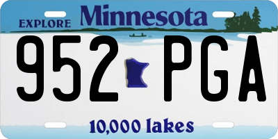 MN license plate 952PGA