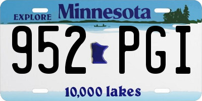 MN license plate 952PGI