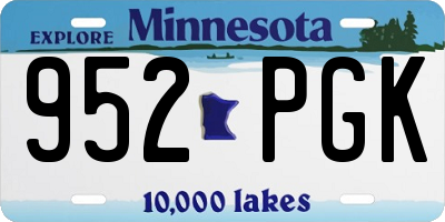 MN license plate 952PGK