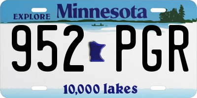 MN license plate 952PGR