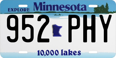 MN license plate 952PHY