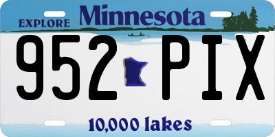 MN license plate 952PIX