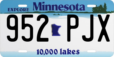 MN license plate 952PJX