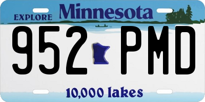 MN license plate 952PMD