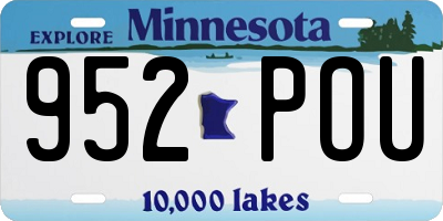 MN license plate 952POU