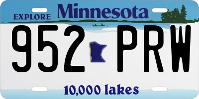 MN license plate 952PRW