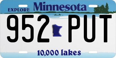 MN license plate 952PUT