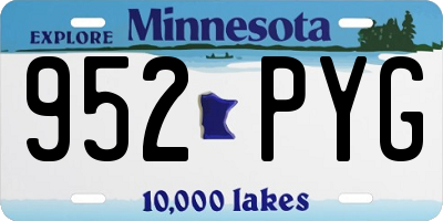MN license plate 952PYG