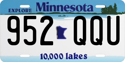 MN license plate 952QQU